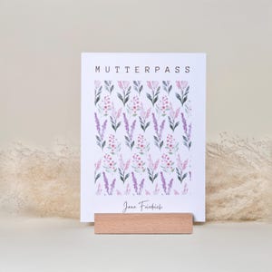 Beschermhoes voor zwangerschapspas, personaliseerbaar met naam | Omslag voor Duitse zwangerschapspas I Zwangerschapspashoes bloemen I Zwangerschapspashoes boho