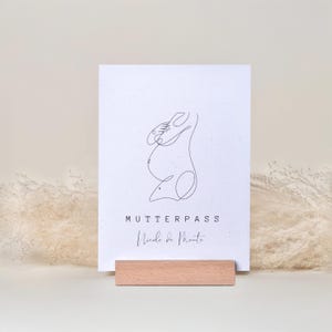 Moederpaspoort beschermhoes gepersonaliseerd met naam | Hoes voor Duits zwangerschapspaspoort
