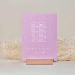 Housse de protection pour passeport maternité personnalisée avec nom | Couverture pour carnet de maternité allemand I Couverture pour carnet de maternité personnalisable I Couverture pour carnet de maternité rose
