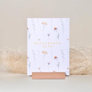 Beschermhoes voor zwangerschapspas, personaliseerbaar met naam | Omslag voor Duitse zwangerschapspas I Zwangerschapspashoes bloemen I Zwangerschapspashoes boho