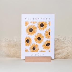 Housse de protection pour passeport maternité personnalisable avec nom | Housse pour passeport de maternité allemand I Housse pour passeport de maternité fleurs I Housse pour passeport de maternité bohème