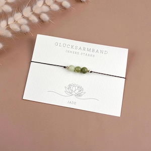 Innere Stärke Glücksarmband • Edelstein Glücksbringer • Makramee mit Perlen • Talisman  • Geschenk • Handmade
