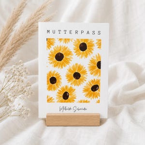 Mutterpass Schutzhülle personalisierbar mit Namen | Hülle für deutschen Mutterpass I Mutterpass Hülle Blumen I Mutterpasshülle Boho