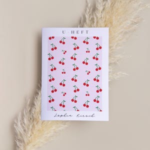 Hülle U-Heft und Impfpass personalisiert mit Namen | Schutzhülle für Untersuchungsheft und deutschen Impfpass I Uheft Kirschen Design