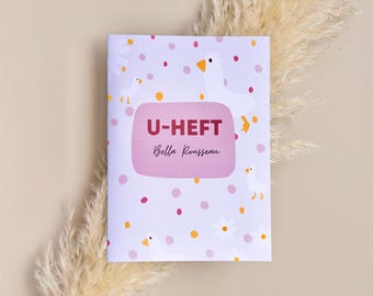 Portada Cartilla U y certificado de vacunación personalizado con nombre | Funda protectora para folleto de examen y certificado de vacunación alemán.