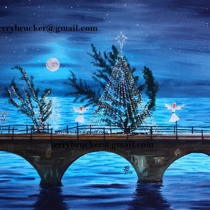 Fred The Tree Christmas Holiday Painting Key West Marathon 7 Mile Bridge Islamorada Beach House Florida Keys Reproduction Watercolor Print