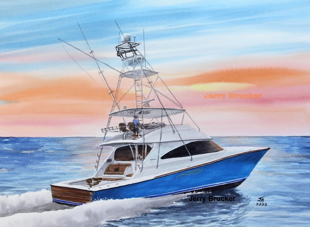 Viking 62 Sportfish Painting Fine Art Reproduction Print of My