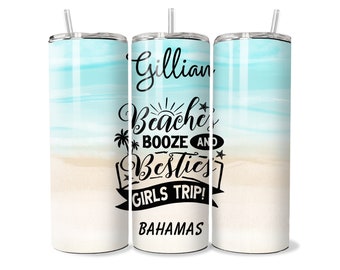 Girl group trip vacation tumblers, All girls trip tumblers, Personalized Birthday trip cups, Girls vacation trip cups, Matching tumblers