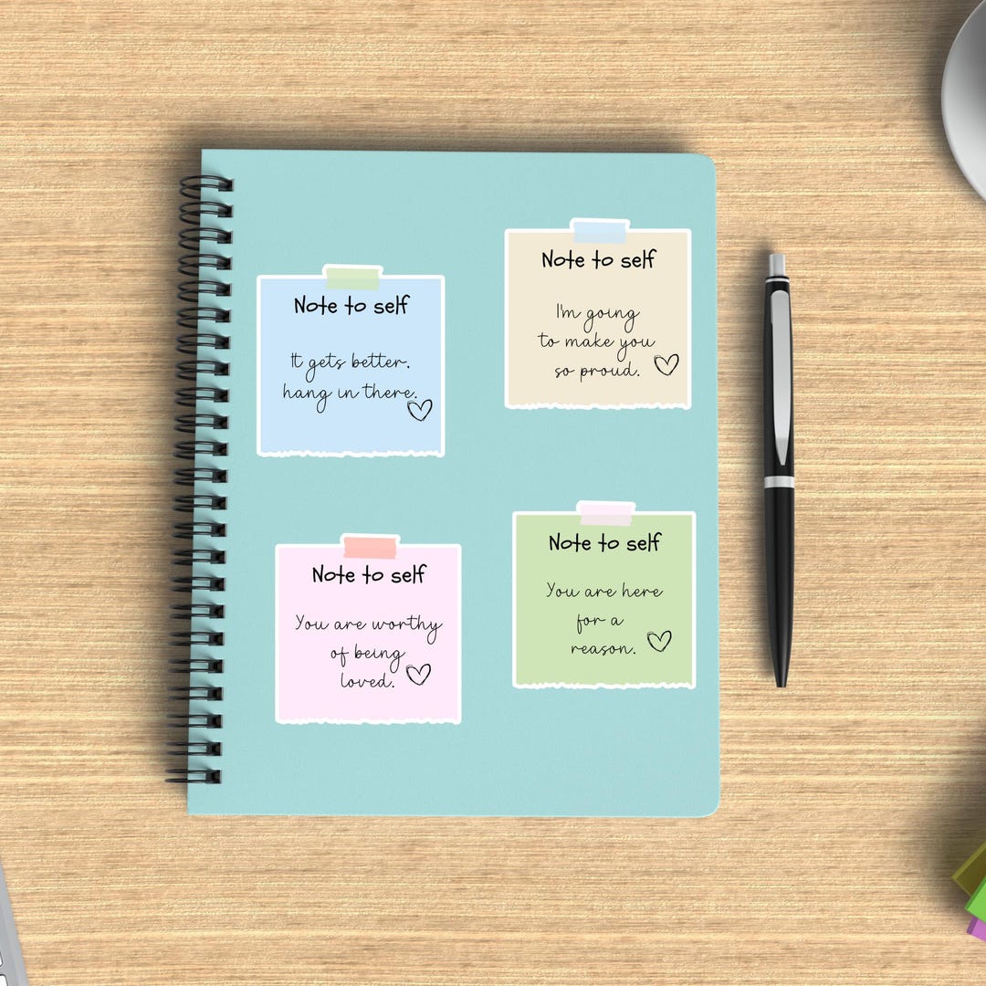 Note to Self Sticker Pack, Positive Self Affirmation, Positivity Gift ...