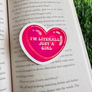 I&#39;m Literally Just A Girl sticker, Cute Stickers, Im Just A Girl, Book lover gift, Waterproof stickers, Water bottle stickers, Friend Gift