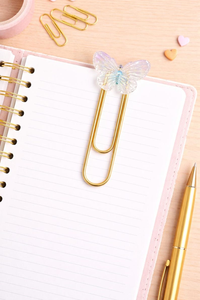 Butterfly Jumbo Paper Clip, Stationery, Paperclip Bookmark, Planner ...