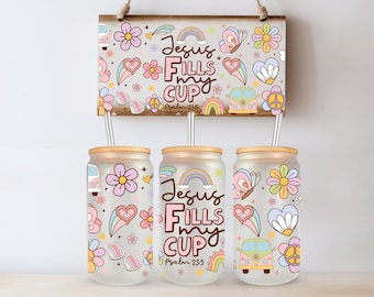 Christian Affirmation Iced Coffee Cup, Christian Glass Tumbler, Beer Can Glass with Lid and Straw, Christian Gift for pastor