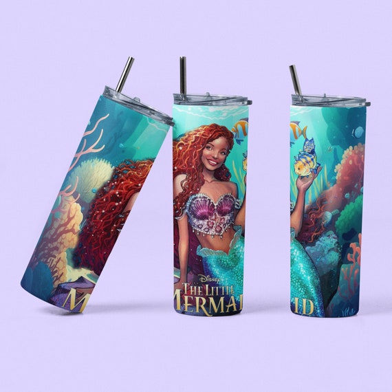 Little Mermaid 20oz Tumbler Birthday Gift for Daughter 20oz Insulated  Tumbler With Plastic Lid and Straw Cute Gift for Her 