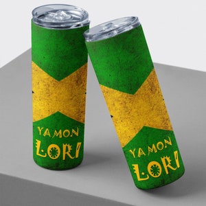 Customized Tumbler with Jamaican Flag, Gift for jamaican friend, Jamaican gift,  rasta, reggae, Jamaican vaction, birthday trip, labor day