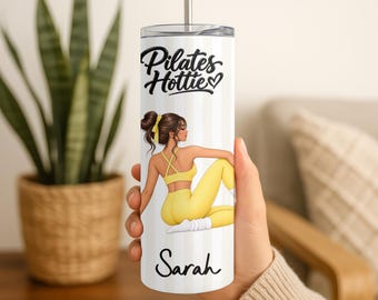 Pilates Cup, Insulated Tumbler, travel mug, workout gift, gym gift, stainless steel