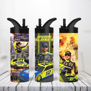 Blaney 20oz Water Bottle Nascar fan Gift for dad  Nascar Racing gift for him car mug, birthday gift, stainless steel cup, sports