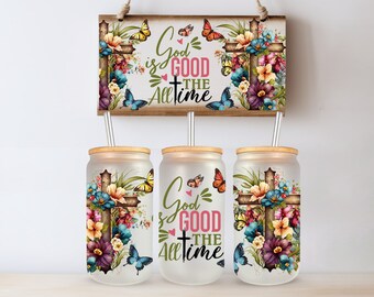 Christian Affirmation Iced Coffee Cup, Christian Glass Tumbler, Beer Can Glass with Lid and Straw, Christian Gift for pastor, Pastor's Wife