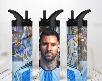 Messi 20oz Tumbler , Lionel Messi, water bottle, travel mug, motivational, gift for him, christmas gift, birthday gift, stainless steel cup
