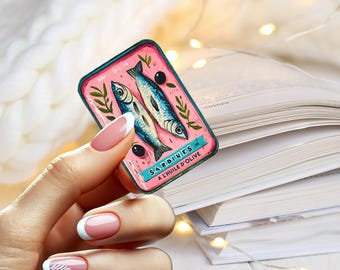 Cute Sardine sticker, Cute Stickers, Sardines, Book lover gift, Waterproof stickers, Journals, Water bottle stickers, Gift for friend