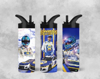 Chase Elliott 20oz Water Bottle Nascar fan Elliott Gift for dad Racing gift for him car mug, birthday gift, stainless steel cup, sports gift