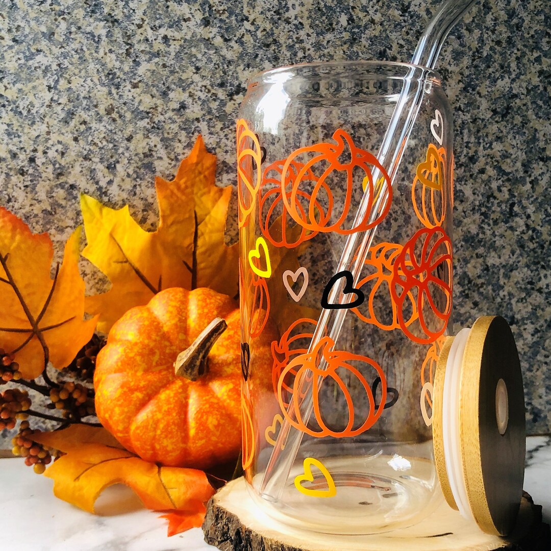 pumpkin-iced-coffee-cup-glass-beer-can-glass-fall-glass-cup-gifts-for