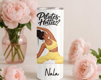 Customized Pilates Cup, Insulated Tumbler, travel mug, workout gift, gym gift, stainless steel