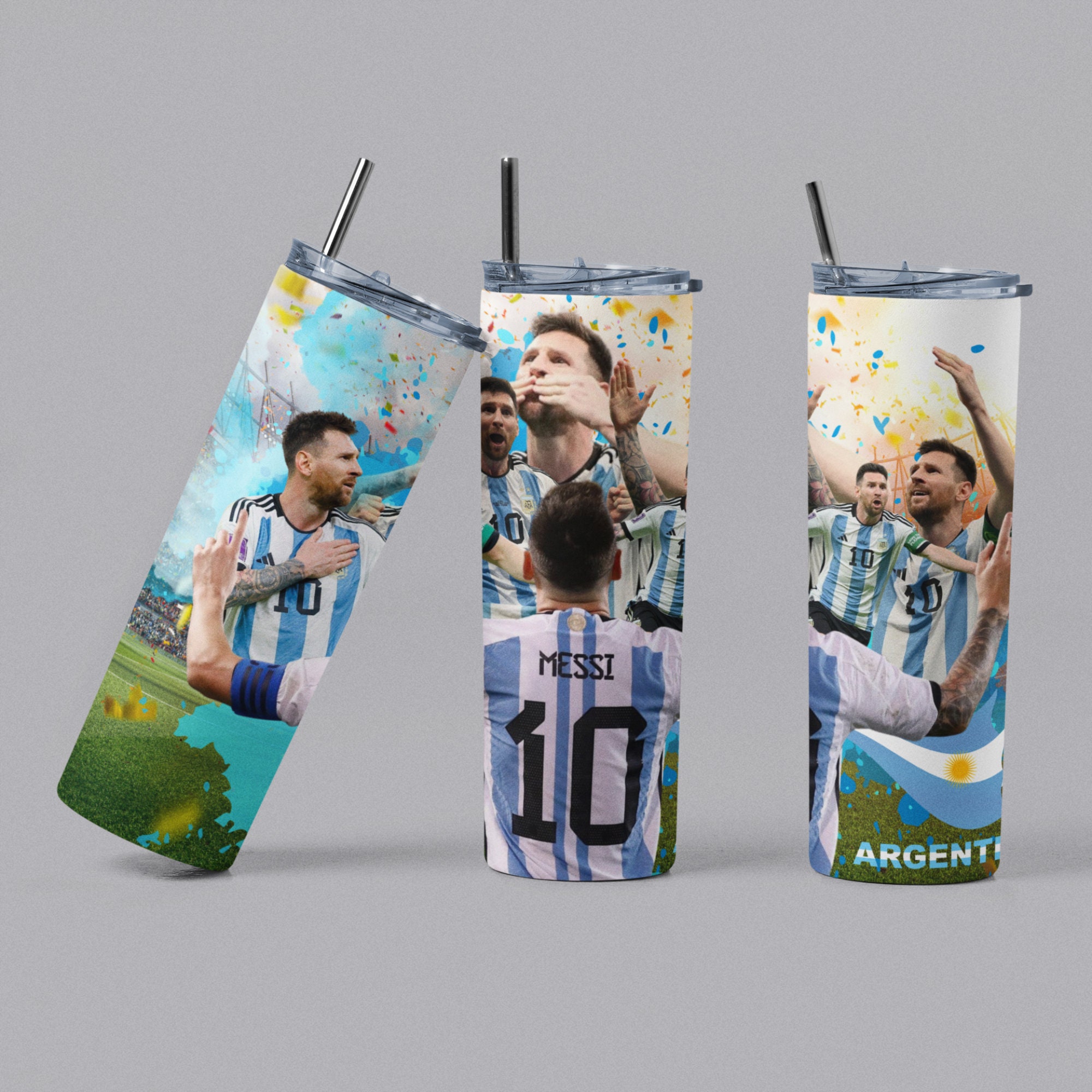 Messi 20oz Tumbler , Lionel Messi, tumbler, tumbler cup, travel mug, motivational, gift for him, mug, birthday gift, stainless steel cup