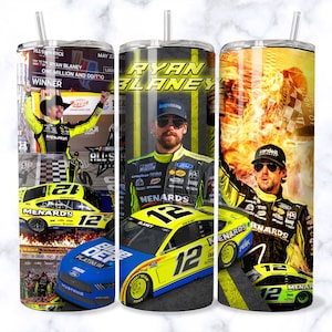 Blaney 20oz Tumbler Nascar fan Gift for dad  Nascar Racing gift for him car mug, birthday gift, stainless steel cup, sports