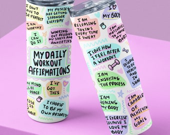 Customized Workout Tumbler, tumbler, tumbler cup, travel mug, motivational, gift for her, mug, birthday gift, stainless steel cup