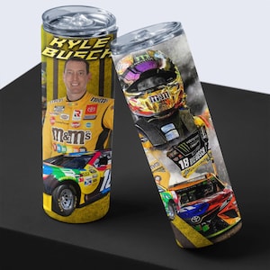 Kyle Busch 20oz Tumbler Nascar fan Larson Gift for dad  Nascar Racing gift for him car mug, birthday gift, stainless steel cup, sports