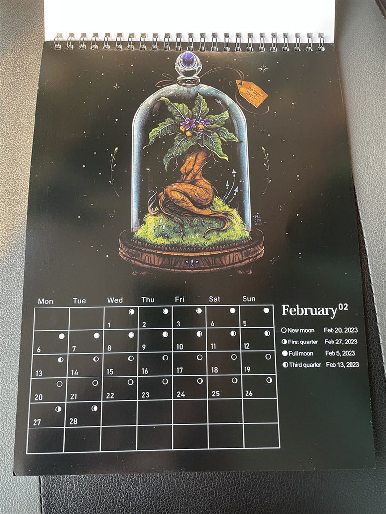 2023 Dark Forest Lunar Calendar Original Illustrated Wall Etsy