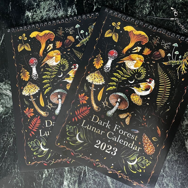 2023 Dark Forest Lunar Calendar Original Illustrated Wall Etsy