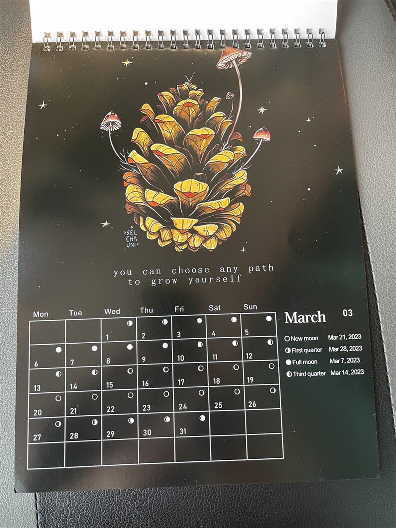 2023 Dark Forest Lunar Calendar Original Illustrated Wall Etsy