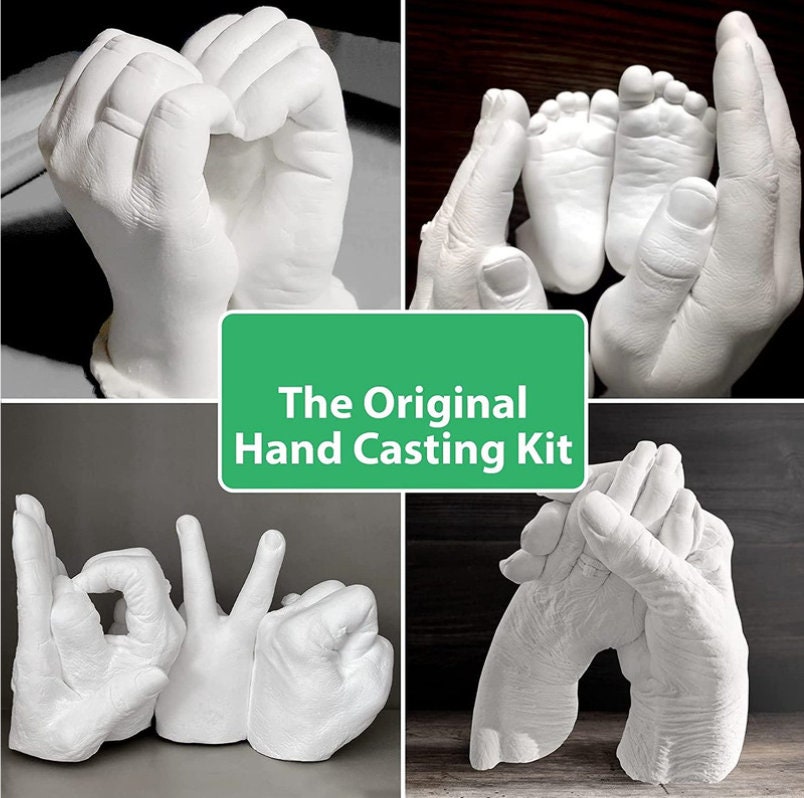 Hand Casting Kit for Family, UnityStar Hand Mold Kit for Family Kids  Mother's Day Gift Hand Sculpture Supplies for Couple DIY Hand Statue Kit  Adult