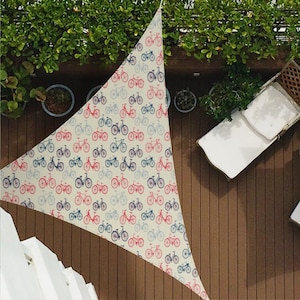 Colorful Bikes Z19 | Sun Shade Sail,  Triangular Shade Sail, Sun protection, Summer Items, Garden Decoration, Balcony, Camping