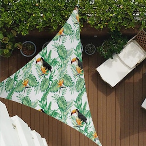 Toucan Bird Z301 | Sun Shade Sail,  Triangular Shade Sail, Sun protection, Summer Items, Garden Decoration, Balcony, Camping