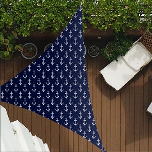 Âncora Marinha Z334 | Vela de sombra solar, vela de sombra triangular, proteção solar, itens de verão, decoração de jardim, varanda, acampamento