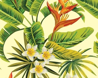 White Tropical Flowers Z372 | Sun Shade Sail, Triangular Shade