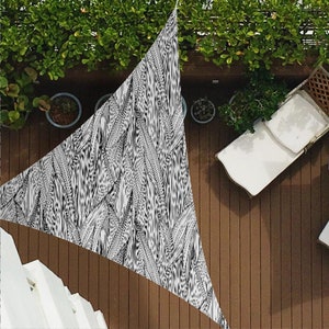 Flame Leaves Z207 | Sun Shade Sail,  Triangular Shade Sail, Sun protection, Summer Items, Garden Decoration, Balcony, Camping