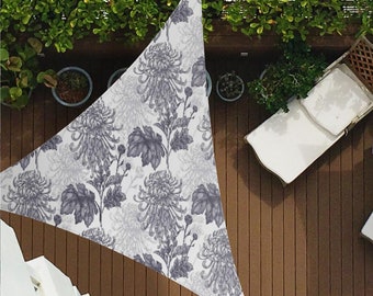 Gray Chrysanthemum Z295 | Sun Shade Sail,  Triangular Shade Sail, Sun protection, Summer Items, Garden Decoration, Balcony, Camping