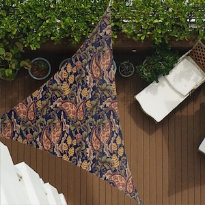 Flores interessantes Z406 | Vela de sombra solar, vela de sombra triangular, proteção solar, itens de verão, decoração de jardim, varanda, acampamento