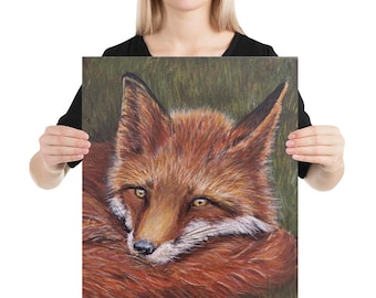 Fox Print on Painting