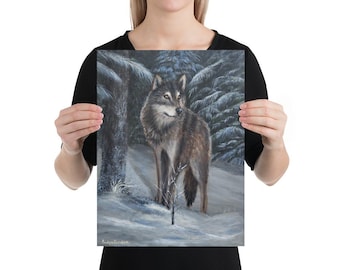 Wolf Print of Painting Giclee