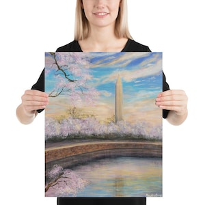 DC 桜 ワシントン記念塔 プリント絵画 ジクレー