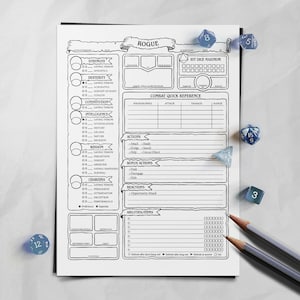 Ficha de Personagem Rogue - D&D 5e