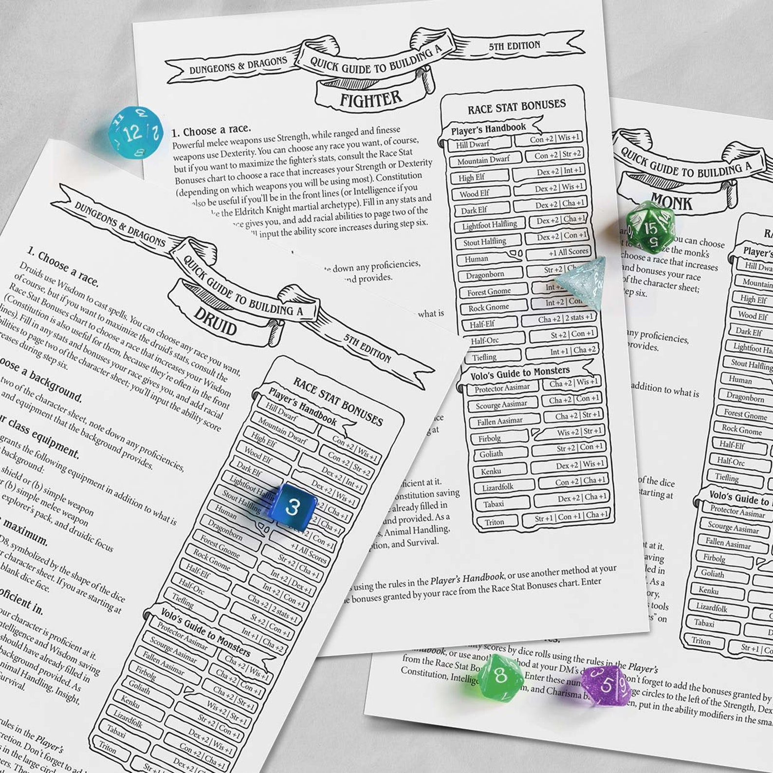 12 Character Sheet Bundle D&amp;D 5e - Etsy