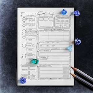 Paladin Character Sheet - D&D 2024