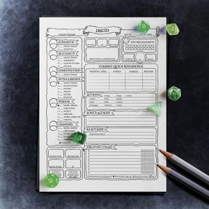 Druid Character Sheet - D&D 2024