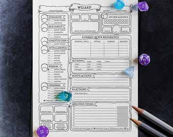 Tekenblad Wizard - D&D 2024