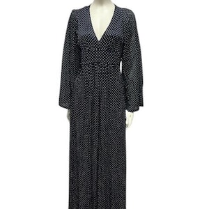 women's dark blue and black angel vintage dress Black Angel Sleeve Vintage Dress